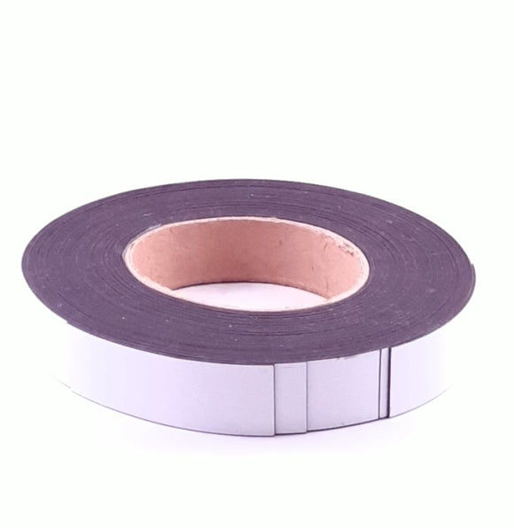 Dry Erase Magnetic Strips - 1 Inch x 3 Inch Magnetic Tape Roll - Blank Write on Magnets