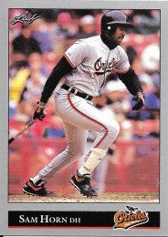 1992 Leaf Baseball Card #219 Sam Horn