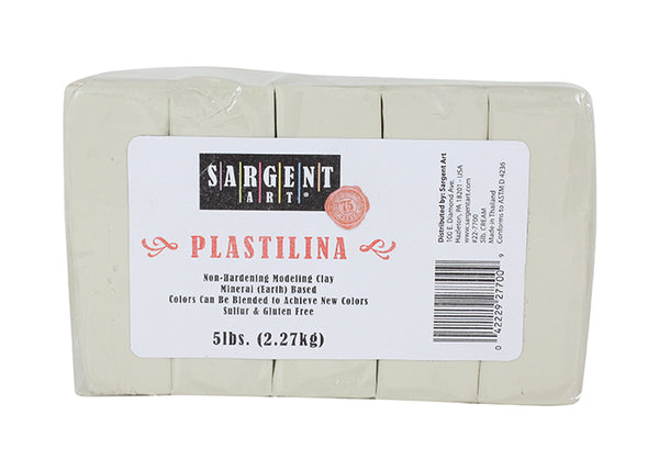 Sargent Art Plastilina Modeling Clay, 5-Pound, Cream
