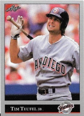 1992 Leaf Baseball Card #261 Tim Teufel