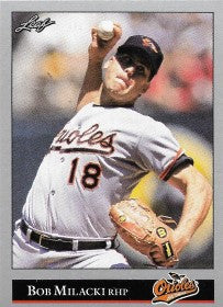 1992 Leaf Baseball Card #262 Bob Milacki
