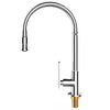 Homdox Sink Faucet Single Handle, Tap with 360-degree Rotatable Pull Down Sprayer