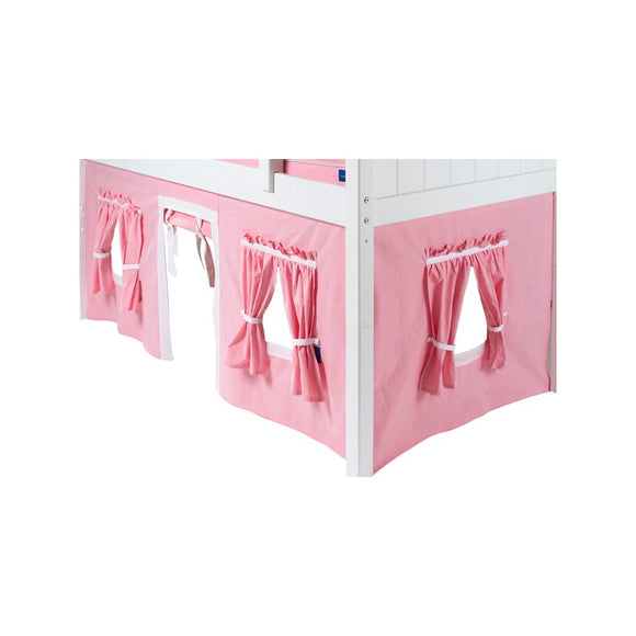 Maxtrix Under-Bed Curtain,Twin Pink & White
