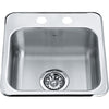 Reginox  20-Gauge Single-Basin Drop-In Stainless Steel 2-Hole Bar Sink