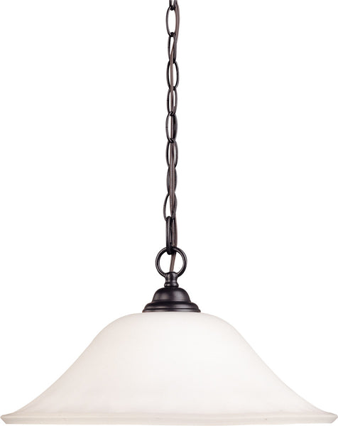 Nuvo Dupont Hanging Dome with Satin White Glass, Dark Chocolate