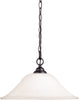 Nuvo Dupont Hanging Dome with Satin White Glass, Dark Chocolate