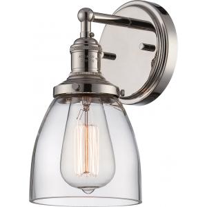 Nuvo Lighting 60/5414 Vintage One Light Wall Sconce Cone Clear Glass