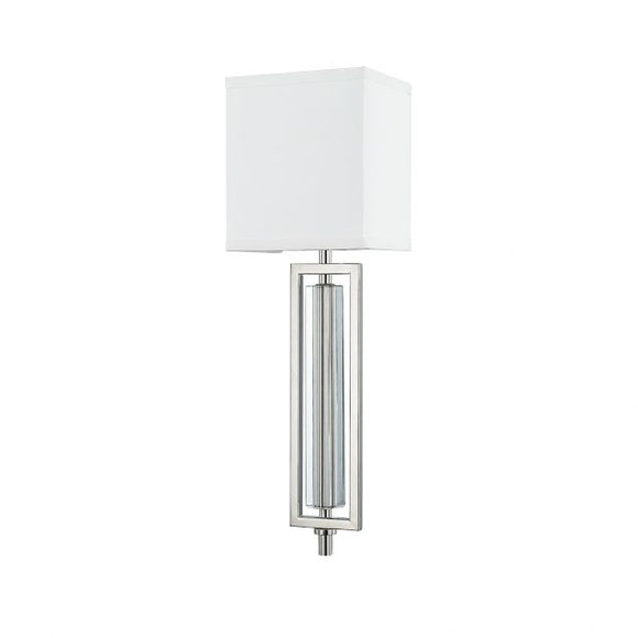 Hudson - One Light Wall Sconce, Polished Nickel Finish