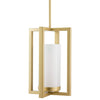 Linea Lighting Verona 1-Light Square/Rectangle Pendant, Satin Brass