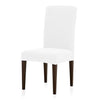 Subrtex Dyed Jacquard Stretch Dining Chair Cover Set, (2, Off-White)