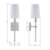 Torcia Wall Sconce 1-Light Fixture with Fabric Shade - Brushed Nickel