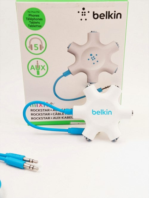 Belkin RockStar 5-Jack 3.5 mm Audio Headphone Splitter 