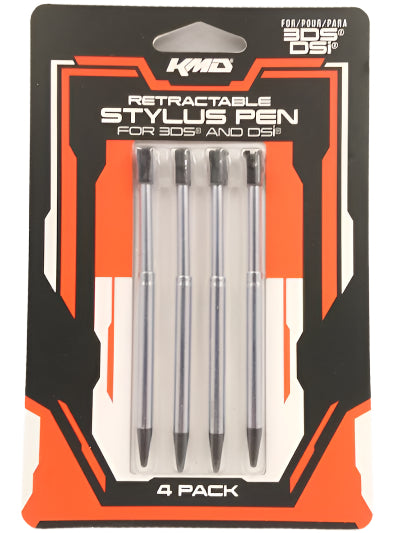 KMD Retractable Stylus 4 Pack Pen Set - Nintendo DS