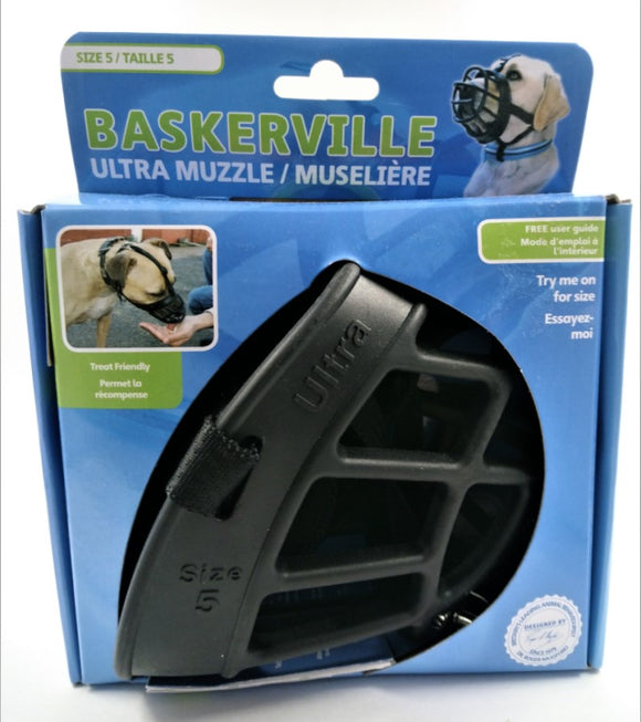 Baskerville Ultra Muzzle, Black, Size 5