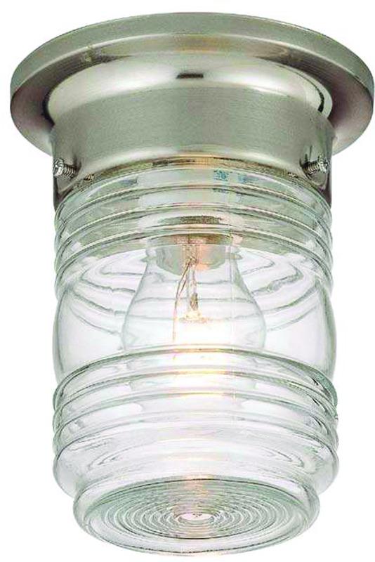 Hardware House - 54-4700 Sn Outdoor Jelly Jar, 1 Light