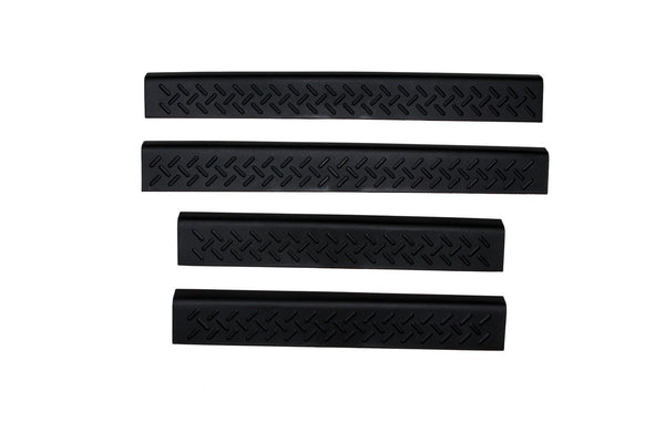 Auto Ventshade 91636 Stepshield Black Door Sill Protector, 4-Piece Set