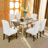 Subrtex Dyed Jacquard Stretch Dining Chair Cover Set, (2, Off-White)