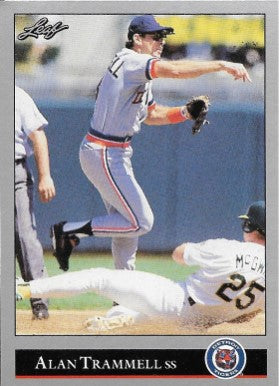1992 Leaf Baseball Card #172 Alan Trammell