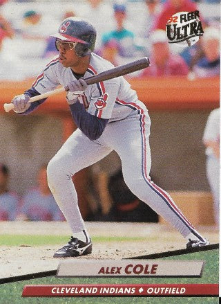 1992 Fleer Ultra Baseball Card #345 Alex Cole
