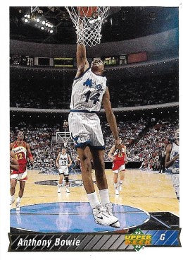 1992-93 Upper Deck Basketball Card #206 Anthony Bowie