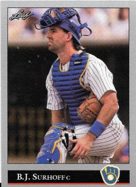 1992 Leaf Baseball Card #212 B.J. Surhoff
