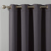 BHF Insulated Blackout Large Single Panel Curtain - Antique Bronze Grommet – Dark Grey - 100" W x 96" L W/Tie Back