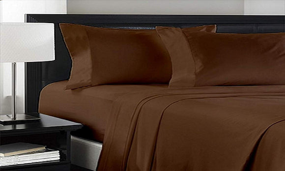 Ultra-Soft and Comfort Bed Sheet 6-pieces Set (King, Brown)