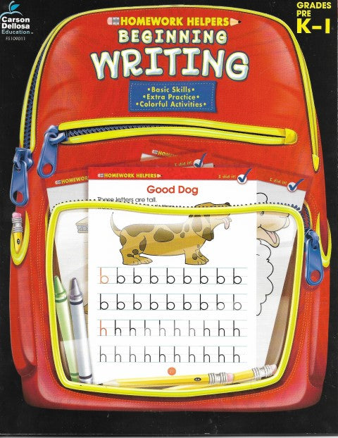 Beginning Writing, Grades PK - 1 - Front