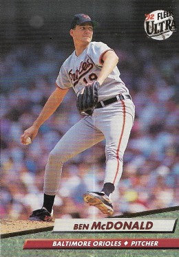 1992 Fleer Ultra Baseball Card #303 Ben McDonald