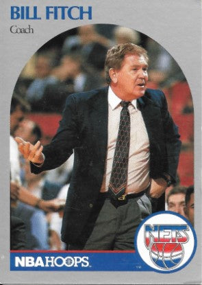1990 NBA Hoops Basketball Card #321 Coach Bill Fitch