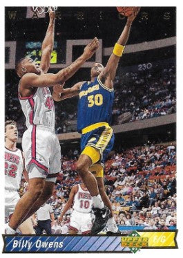 1992-93 Upper Deck Basketball Card #229 Billy Owens
