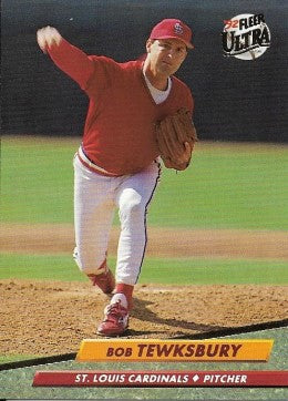 1992 Fleer Ultra Baseball Card #573 Bob Tewksbury