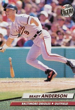 1992 Fleer Ultra Baseball Card #301 Brady Anderson