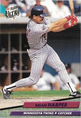 1992 Fleer Ultra Baseball Card #91 Brian Harper
