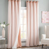 BHF Brockham Insulated Blackout Grommet Curtains – Peachy Pink - 52" W x 84" L W/Liner