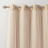 BHF Brockham Insulated Blackout Grommet Curtains – Peachy Pink - 52" W x 84" L W/Liner