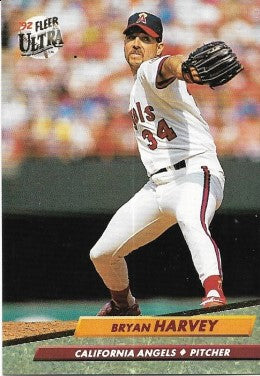 1992 Fleer Ultra Baseball Card #27 Bryan Harvey