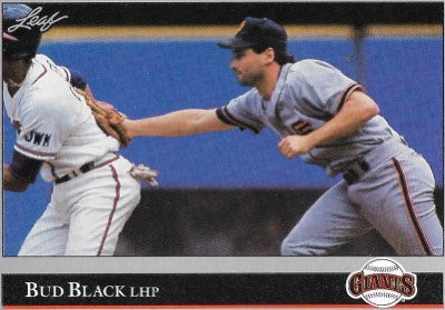 1992 Leaf Baseball Card #3 Bud Black