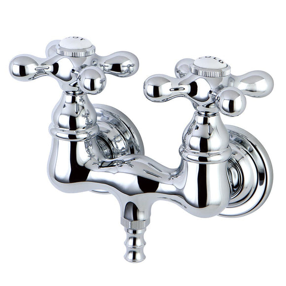 KINGSTON BRASS Vintage Leg Tub Filler, Metal Cross Handle, Polished Chrome, 3-3/8