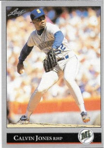 1992 Leaf Baseball Card #71 Calvin Jones