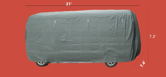 Multi-Layer Caravan / Vehicle Protective Breathable Cover Grey, Water Resistant Protection against UV Rays, Rain, Snow