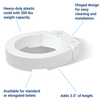 Carex Health Brands Elongated Hinged Toilet Seat Riser, White
