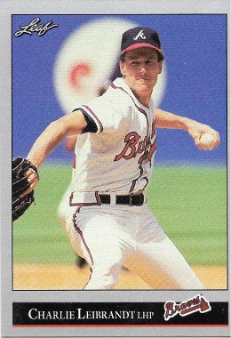 1992 Leaf Baseball Card #113 Charlie Leibrandt