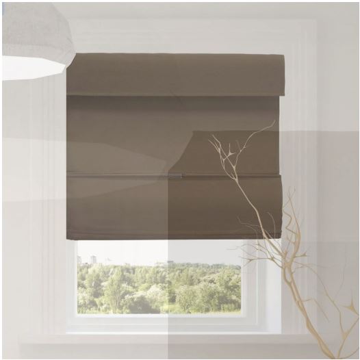 Chicology Cordless Adjustable Sliding Panels, Vertical Blinds 23” x 64” (Eclipse French Roast)
