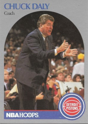 1990 NBA Hoops Basketball Card #312 Coach Chuck Daly