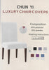 CHUN YI Luxury Dining Chair Slipcovers, Ivory White 