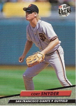 1992 Fleer Ultra Baseball Card #595 Cory Snyder