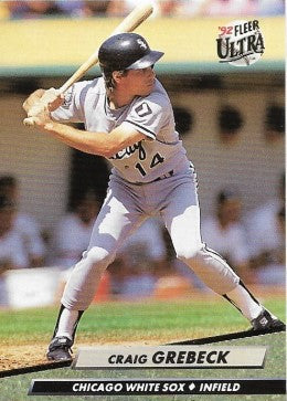 1992 Fleer Ultra Baseball Card #34 Craig Grebeck