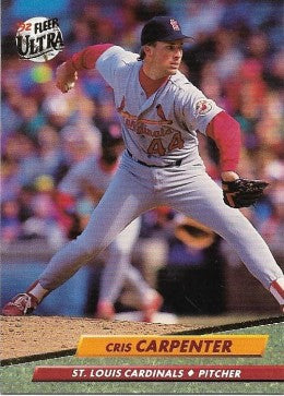 1992 Fleer Ultra Baseball Card #563 Cris Carpenter