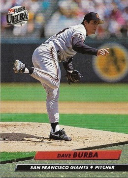 1992 Fleer Ultra Baseball Card #587 Dave Burba